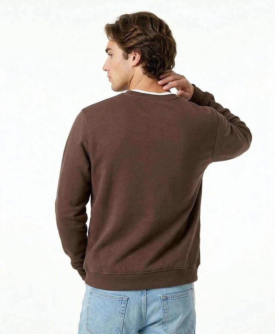 Buzo hombre liso cuello redondo