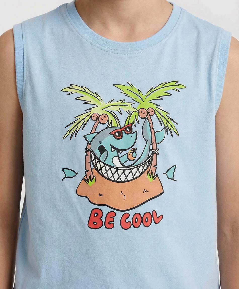 Polera ni&ntilde;o be cool sin mangas