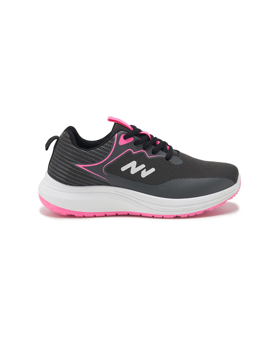 Zapatilla deportiva mujer detalles fucsia