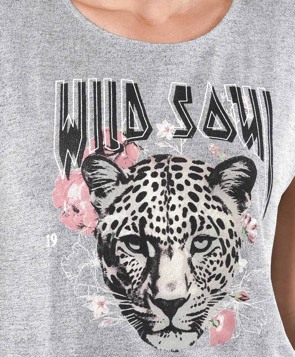 Remera mujer leopardo wild