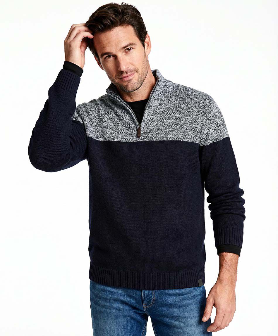 Sweater hombre bicolor