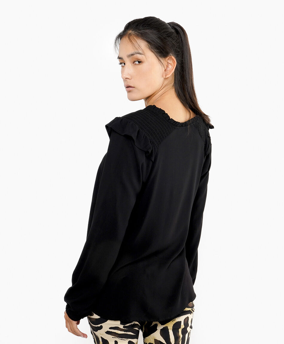 Camisa mujer negro esencial