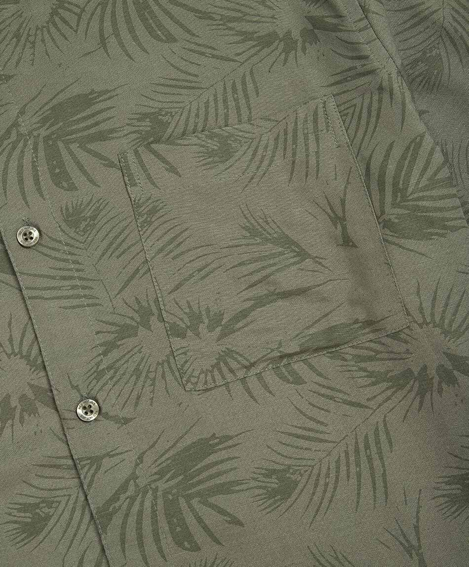 Camisa hombre tropical lino