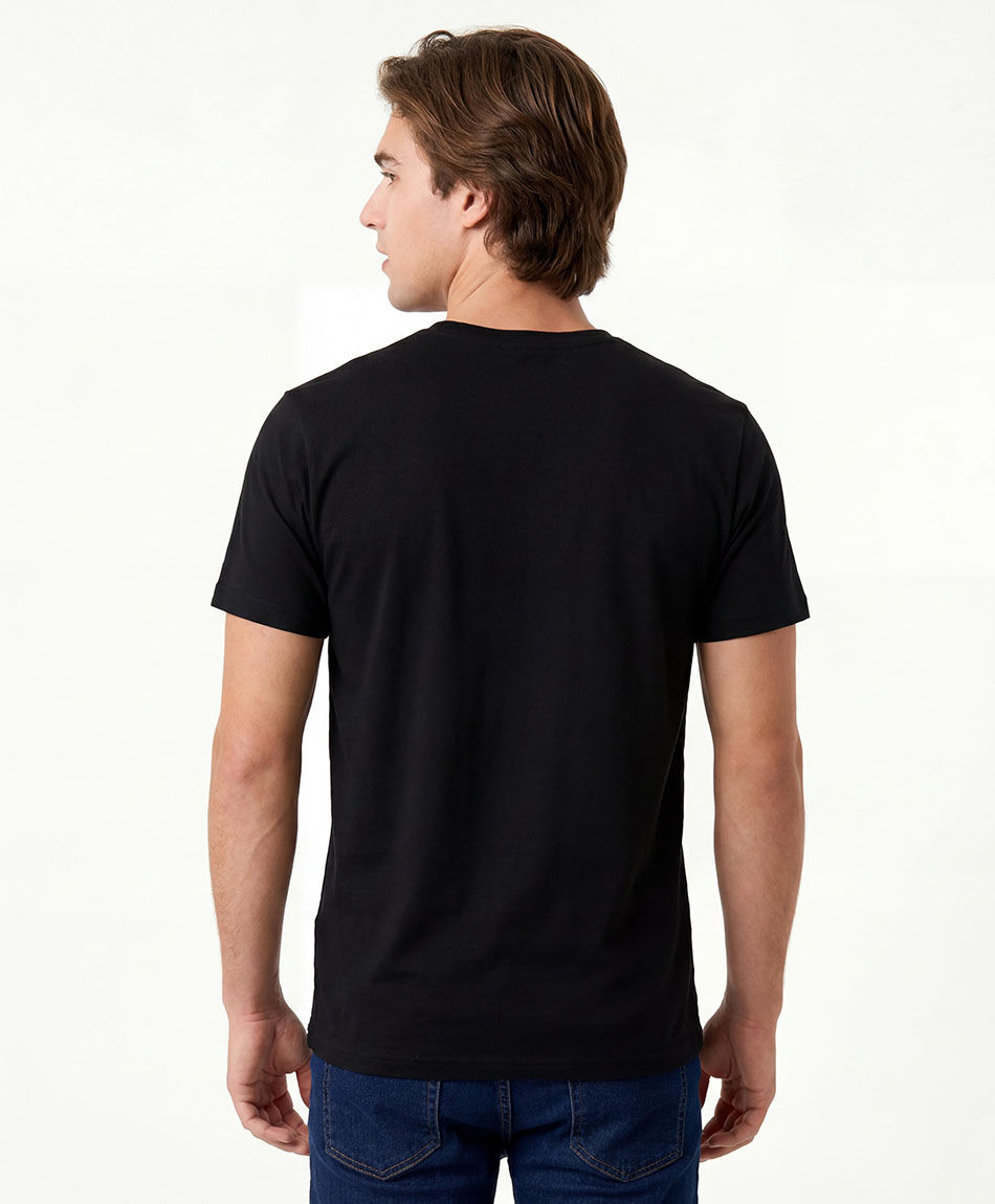 Remera hombre parche manga lisa