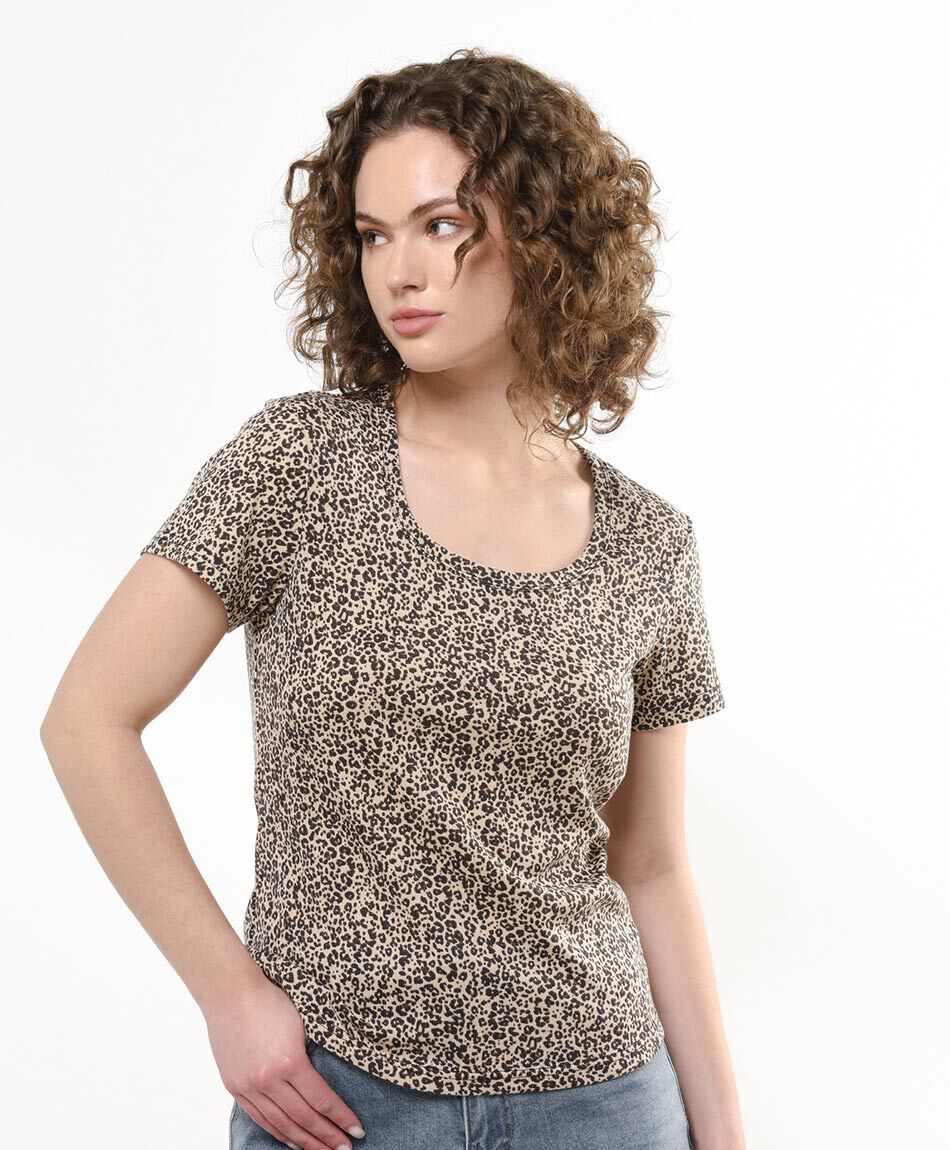 Remera mujer animal print