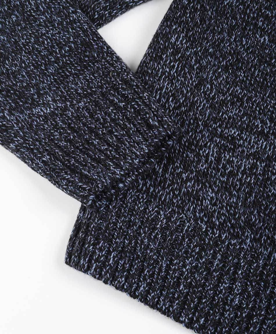 Sweater hombre cierre medio lanoso