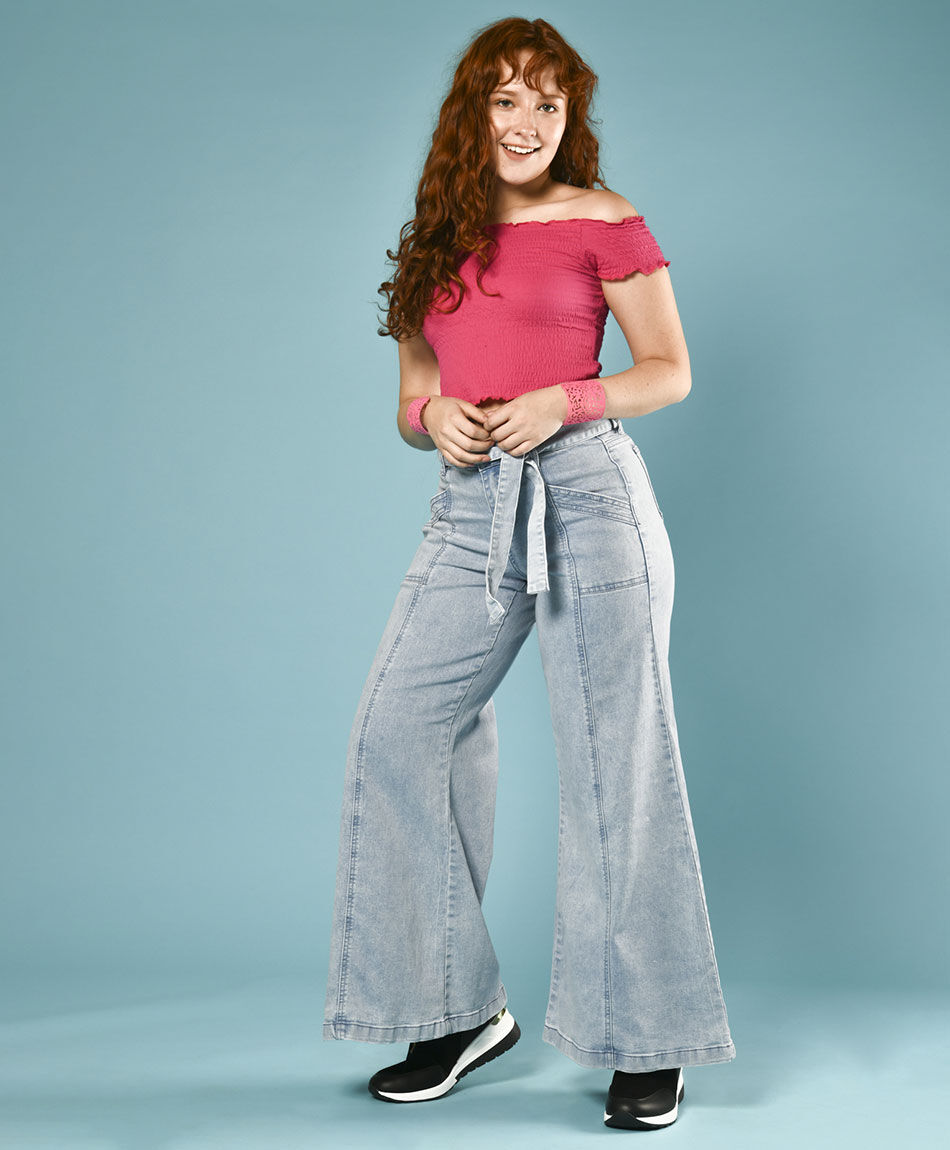 Jeans ancho lazo