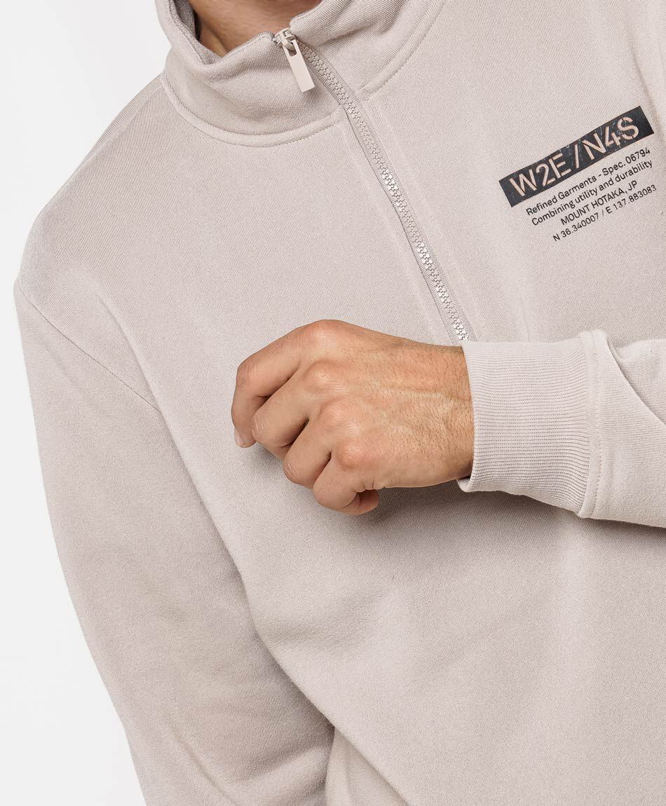 Buzo hombre mini print medio cierre