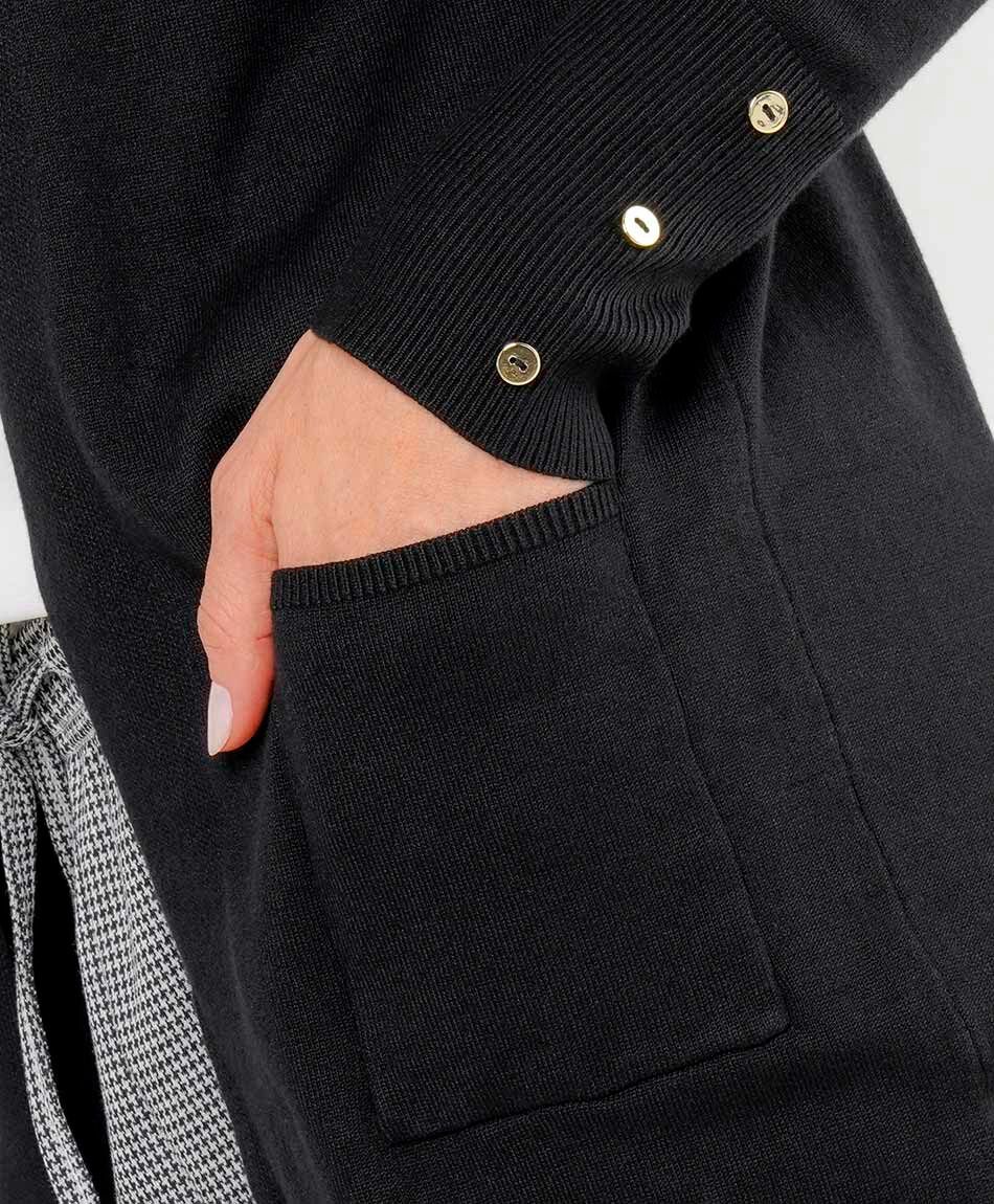 Cardigan mujer corte recto