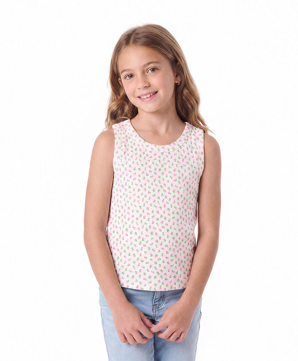 Remera ni&ntilde;a florcitas canal&eacute;