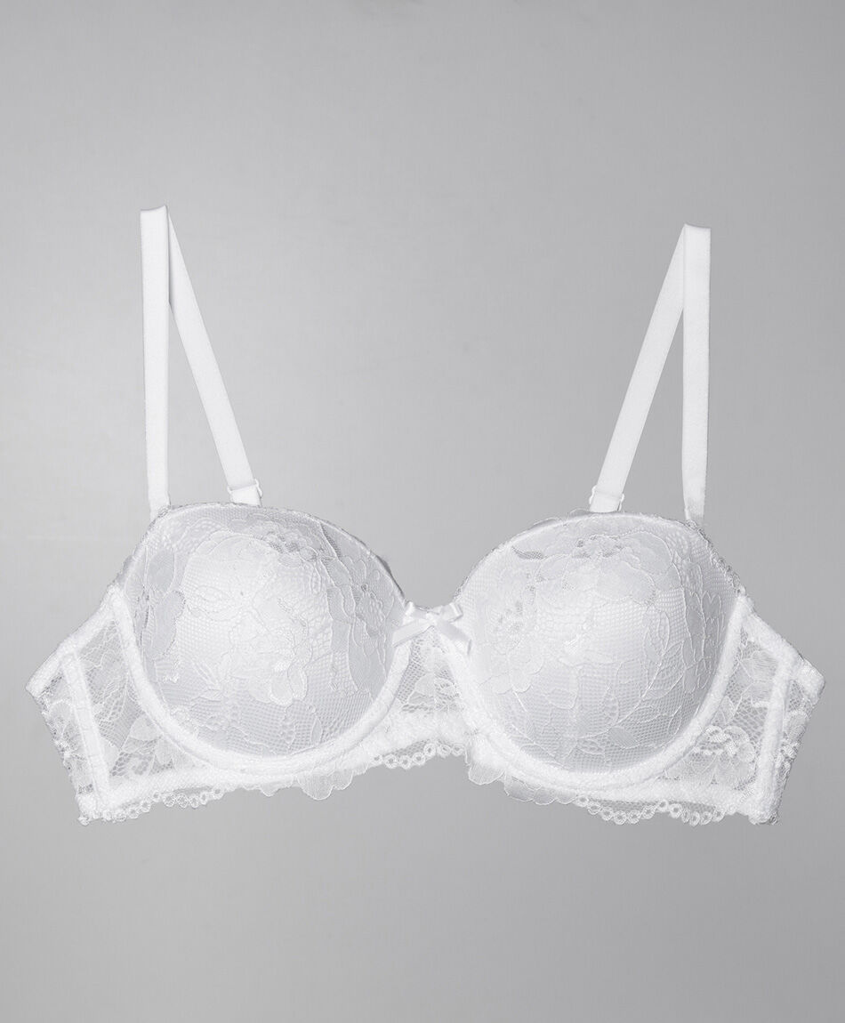 Corpi&ntilde;o mujer encaje floral strapless