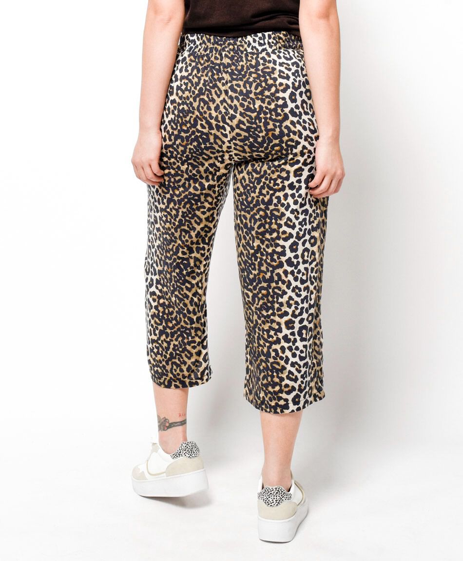 Pantal&oacute;n mujer animal print lazo