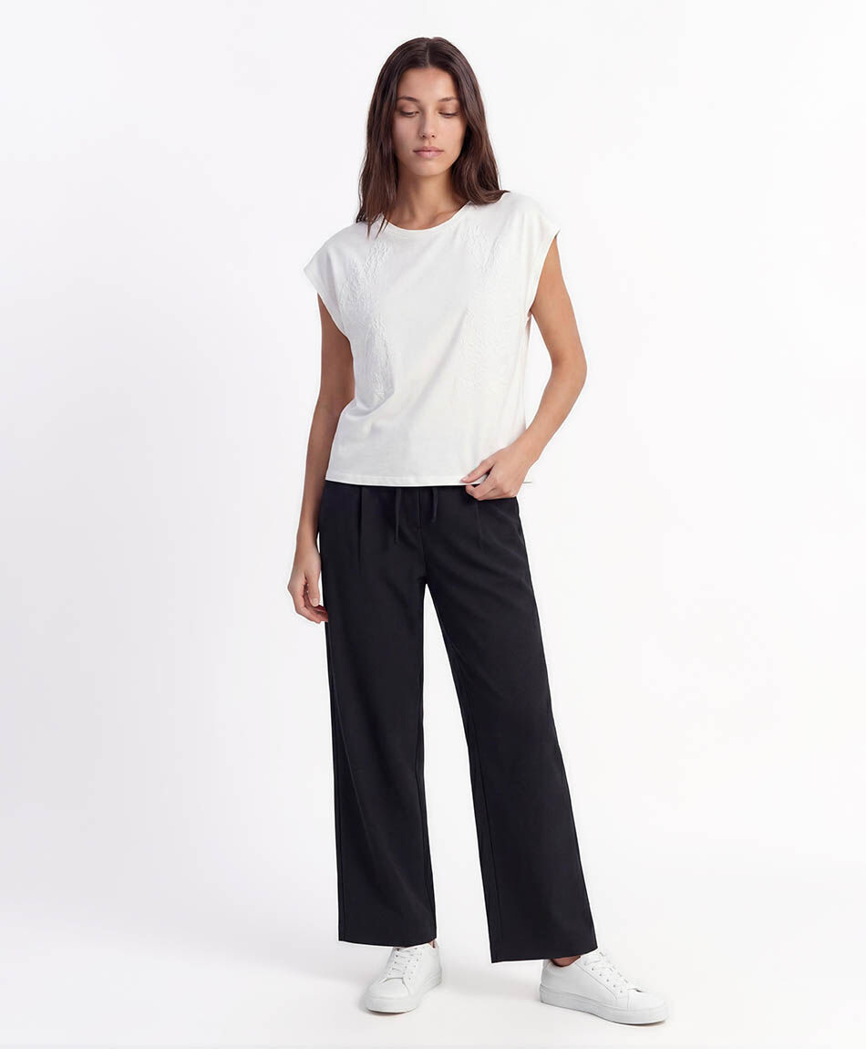 Pantal&oacute;n mujer recto lazos