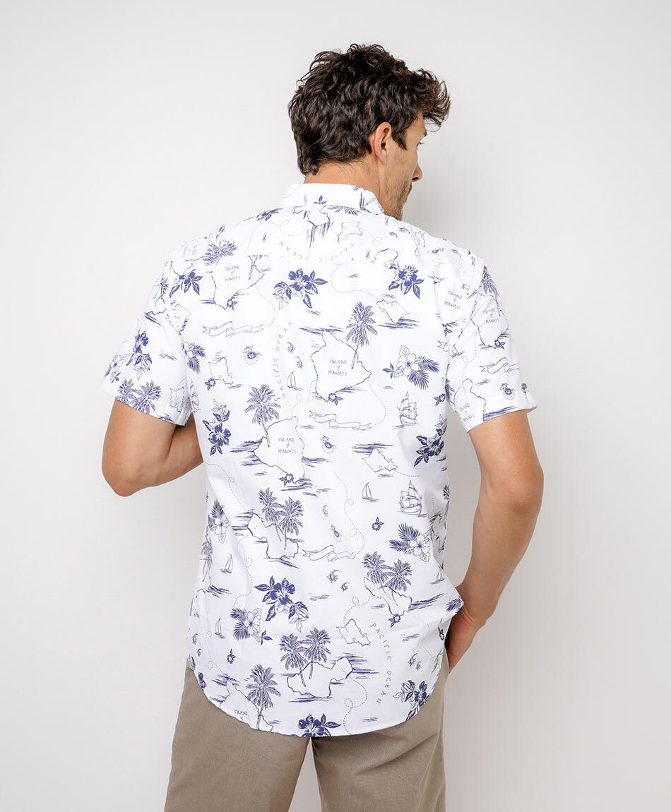 Camisa hombre casual dise&ntilde;o hawaii