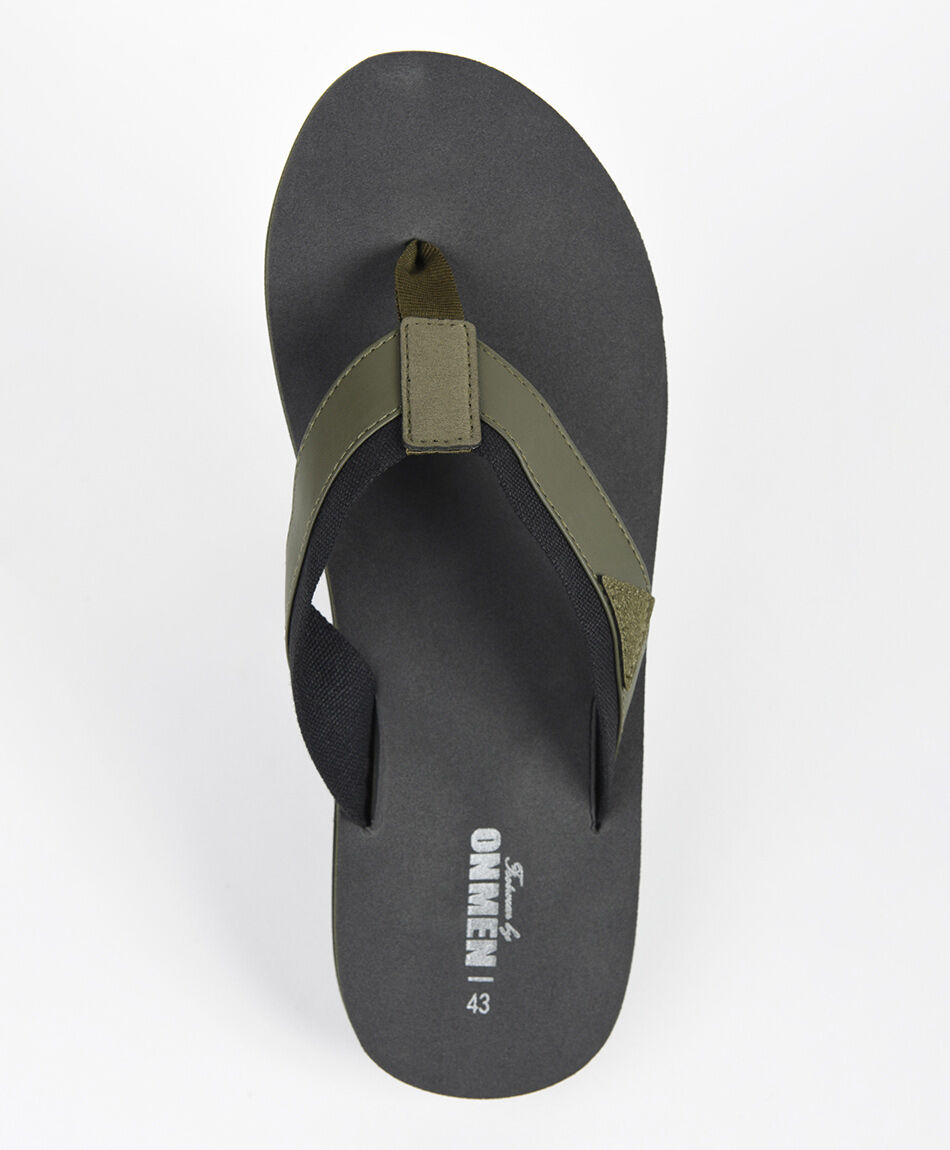 Sandalia hombre tela negra