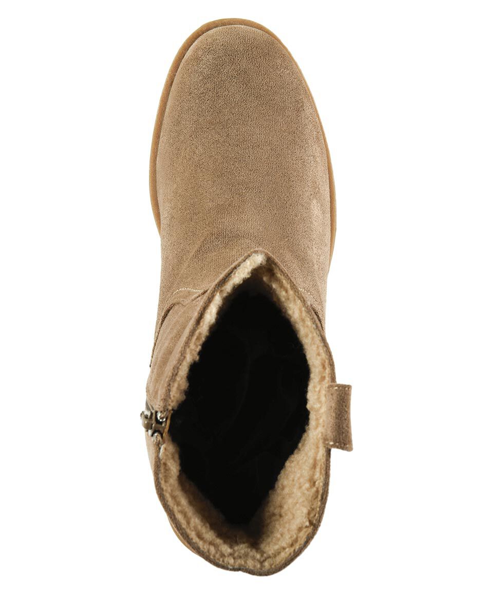 Bota lisa chiporro taco cuadrado caf&eacute;