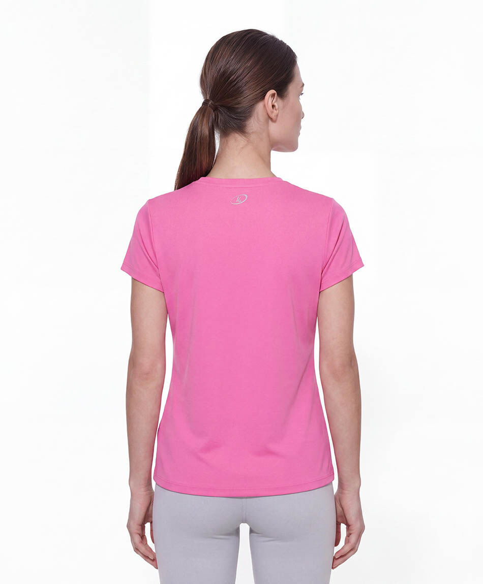 Remera deportiva mujer lisa pipping rosada