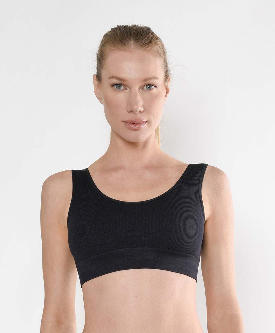 Top mujer seamless acanalado
