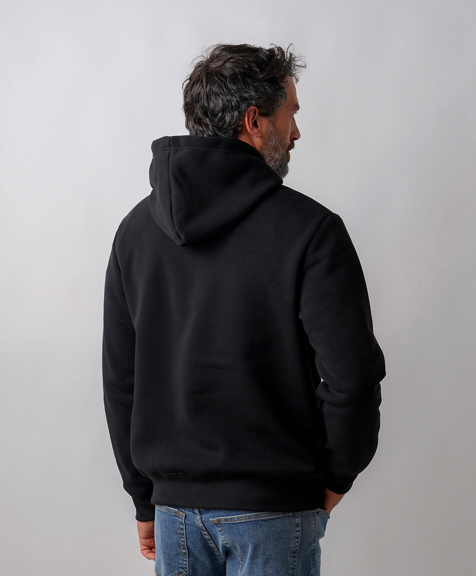 Buzo hombre liso b&aacute;sico negro