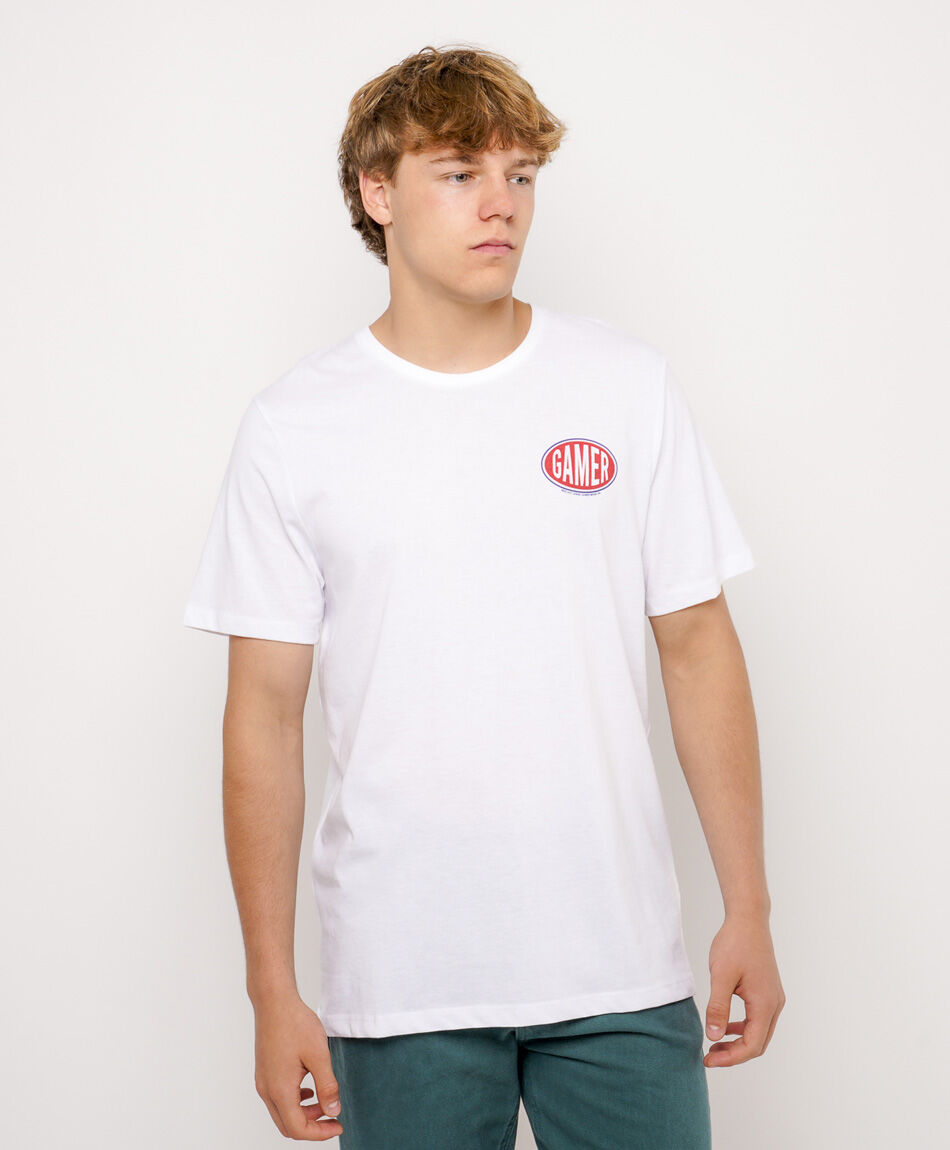 Remera hombre doble estampado gamer
