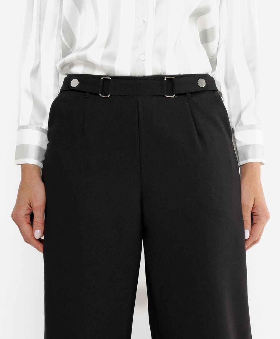 Pantal&oacute;n mujer cintur&oacute;n wide leg