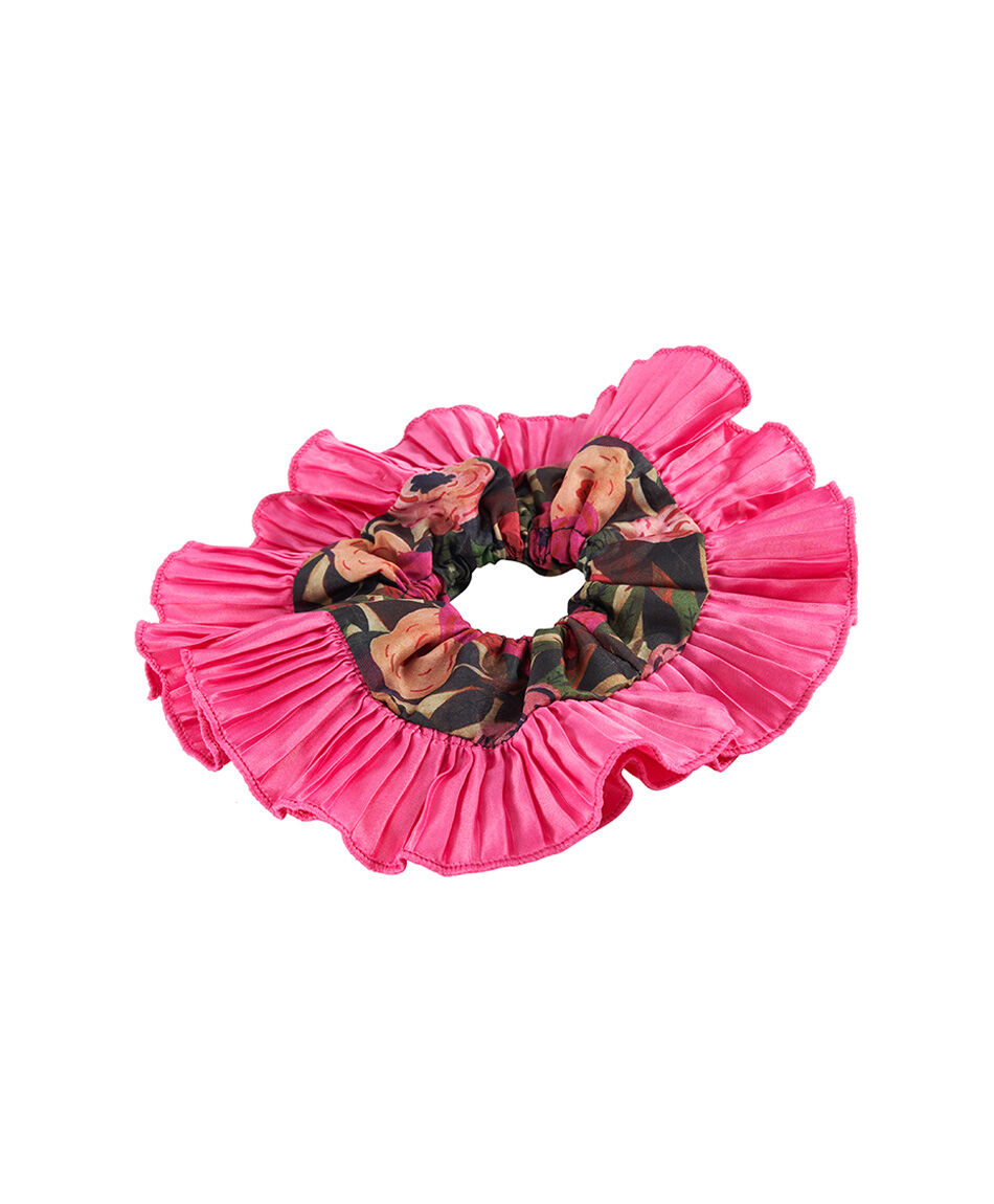 Scrunchie mujer grande flores
