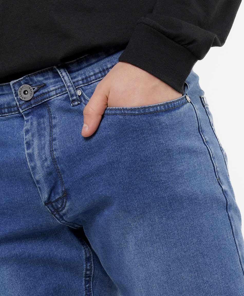 Jeans hombre desgastado slim fit