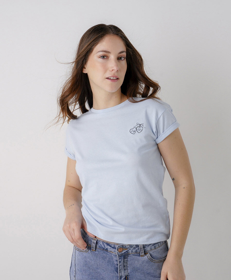 Remera mujer corazones