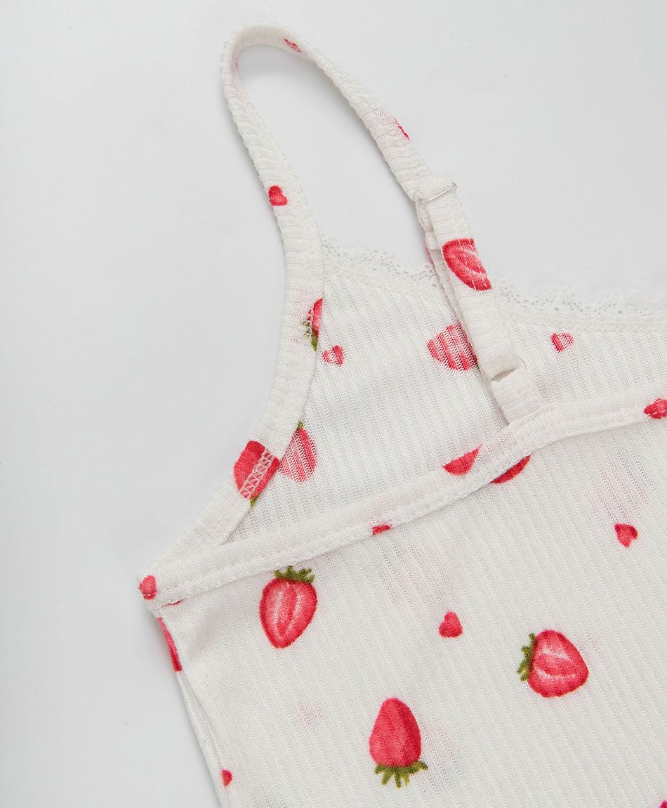 Pijama mujer short frutillas