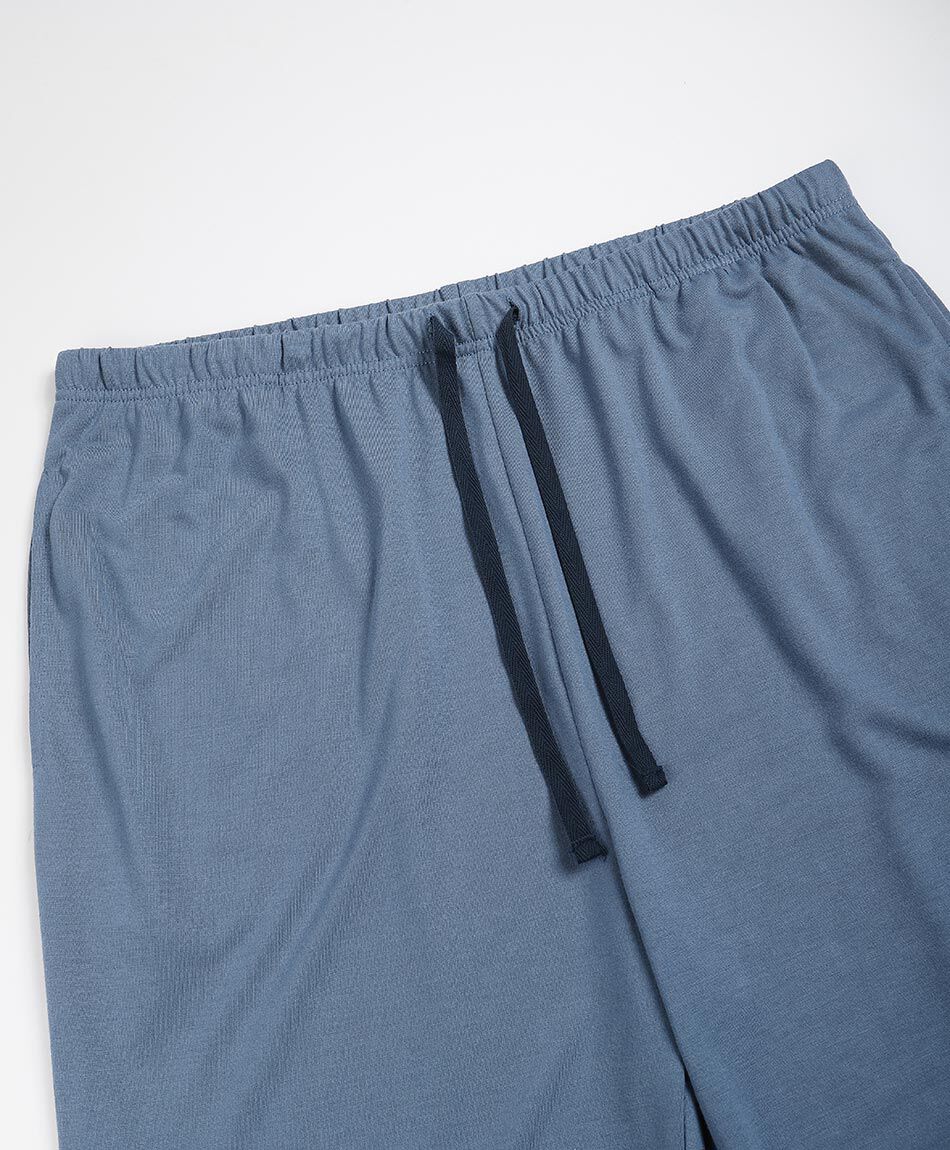 Pijama hombre cuello v lineas blue