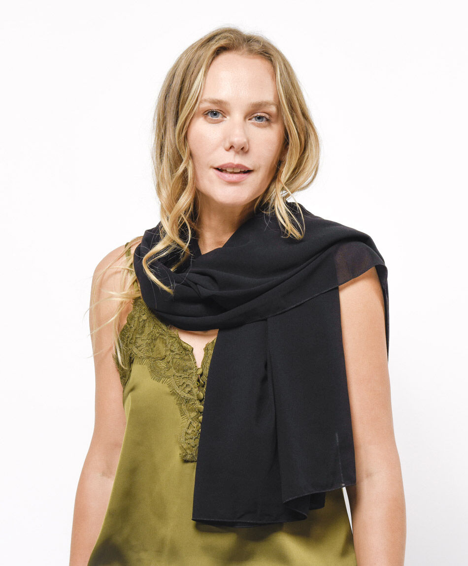 Pa&ntilde;uelo mujer color negro