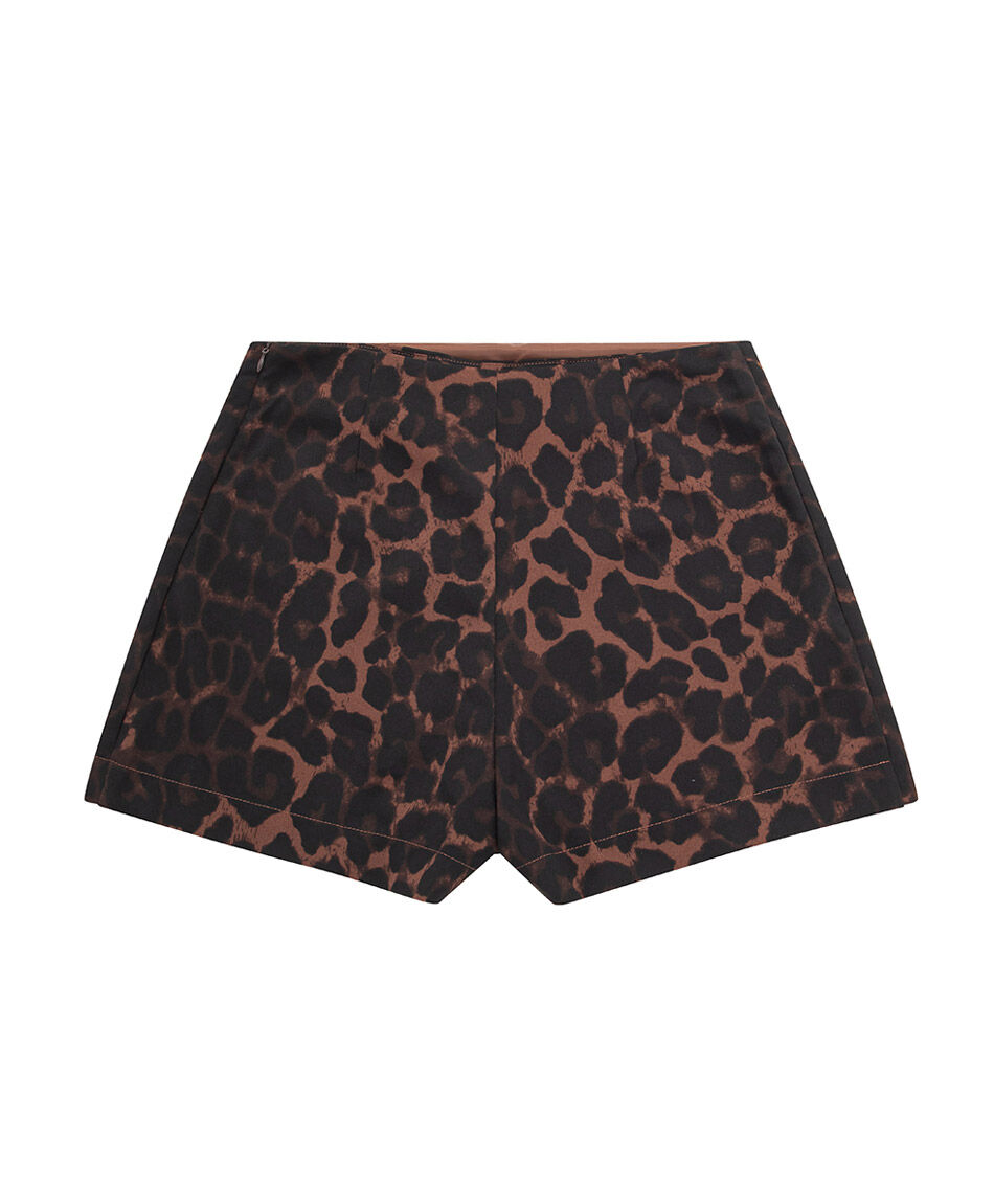 Pollera mujer short animal print