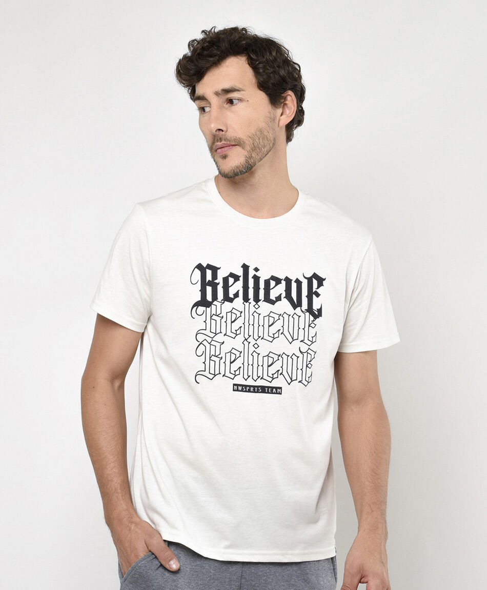 Remera deportiva hombre believe