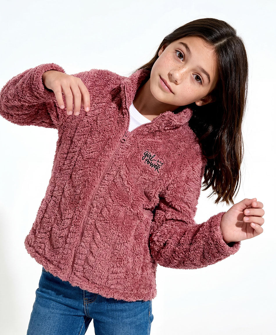 Buzo ni&ntilde;a sherpa girl power