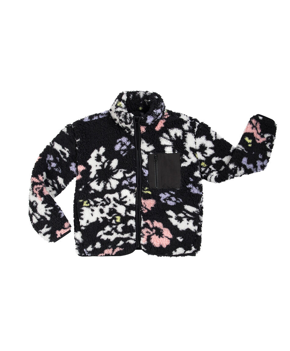 Poler&oacute;n ni&ntilde;a sherpas black