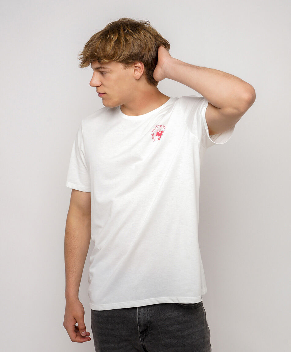 Remera hombre doble estampado escape