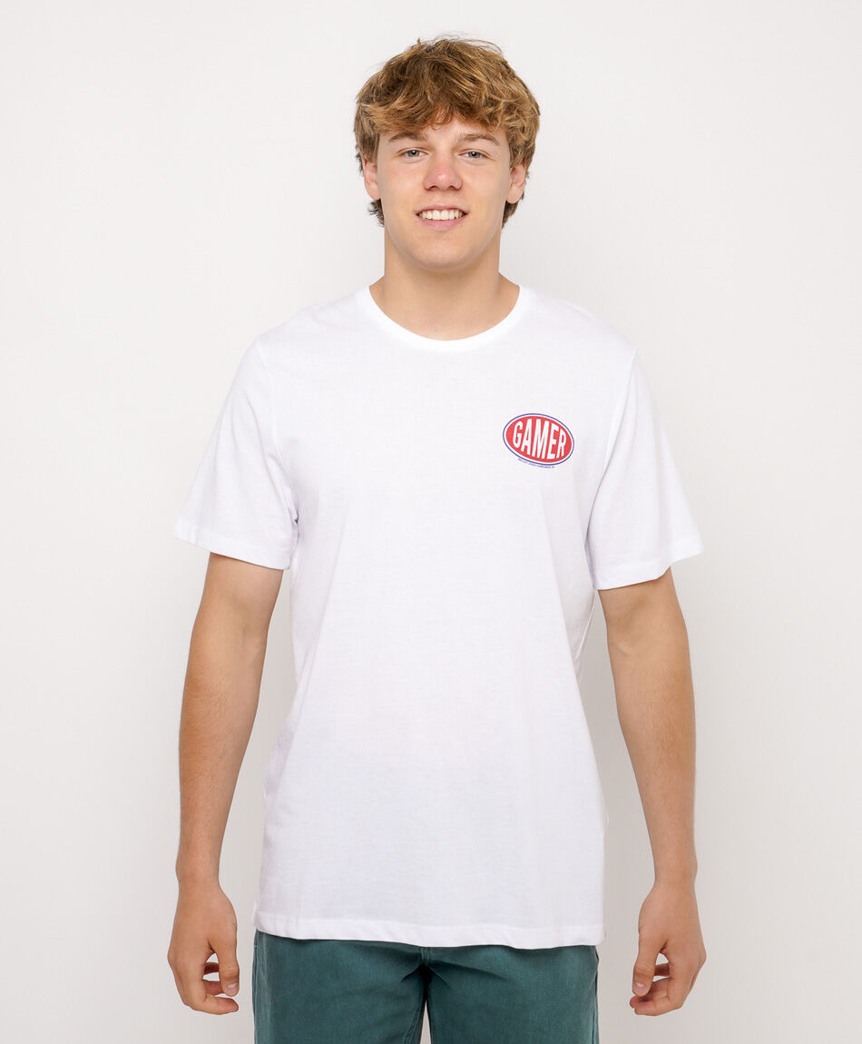 Remera hombre doble estampado gamer