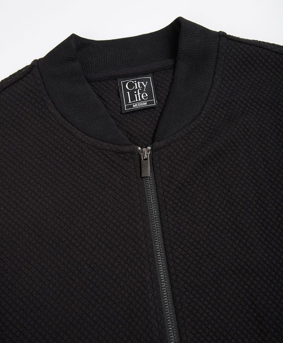 Campera hombre bomber negra