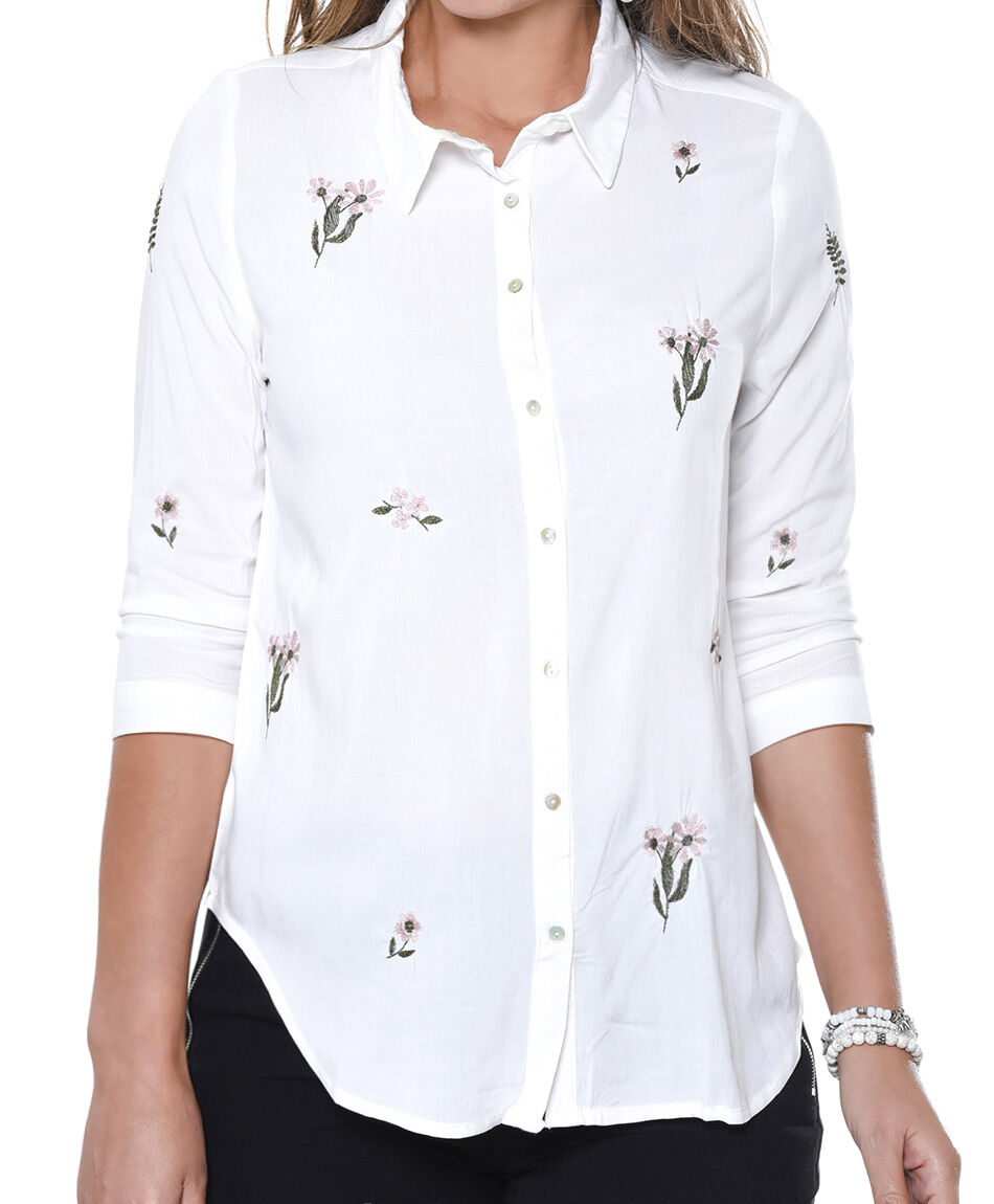 Blusa bordado flores