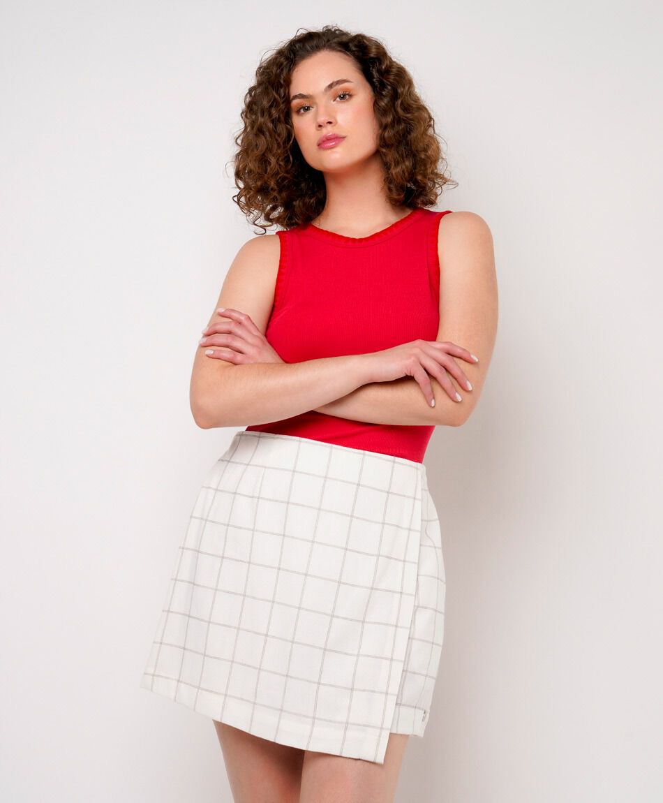 Short mujer cuadritos