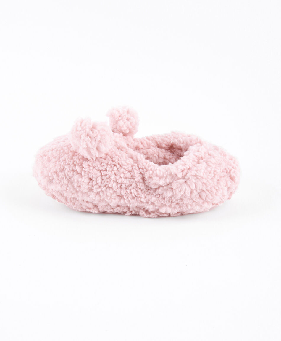 Media de dormir mujer pomp&oacute;n rosado