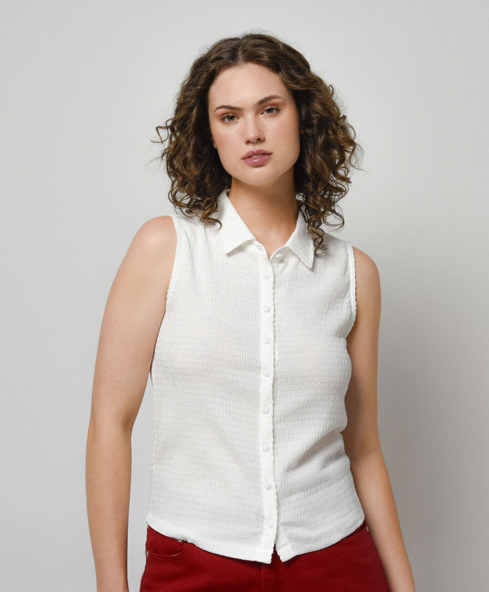Camisa mujer dise&ntilde;o wrinkled