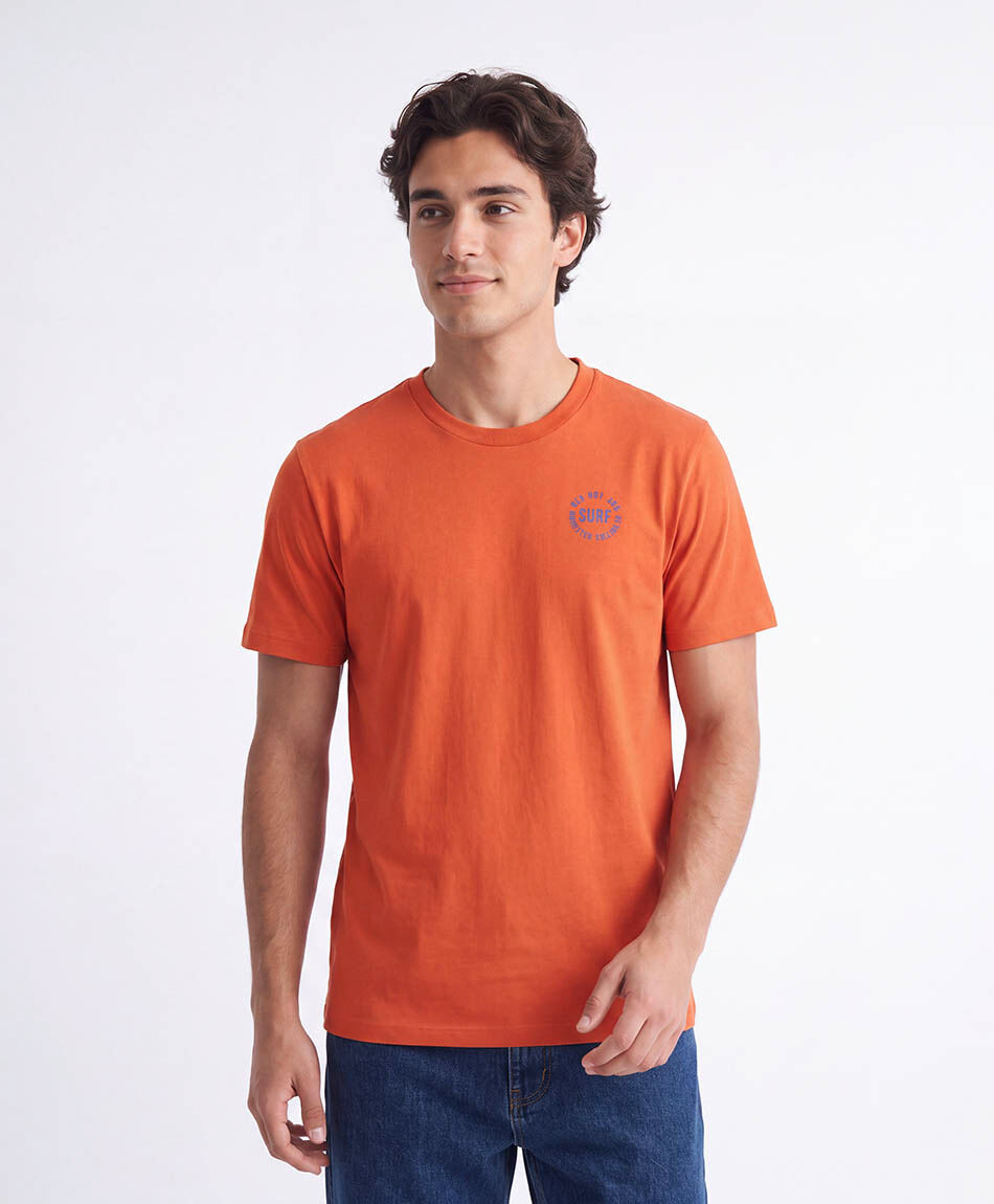 Remera hombre doble print santa monica