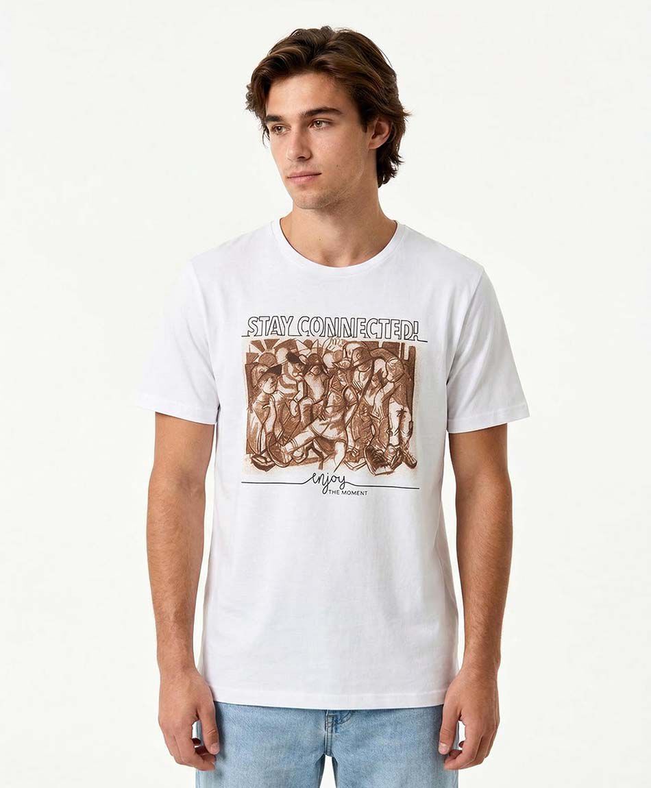 Remera hombre stay connected
