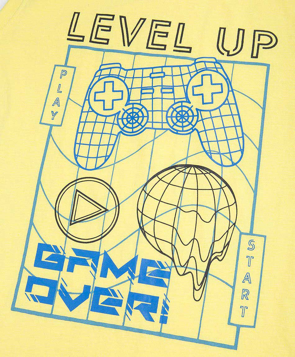 Remera ni&ntilde;o level up sin mangas