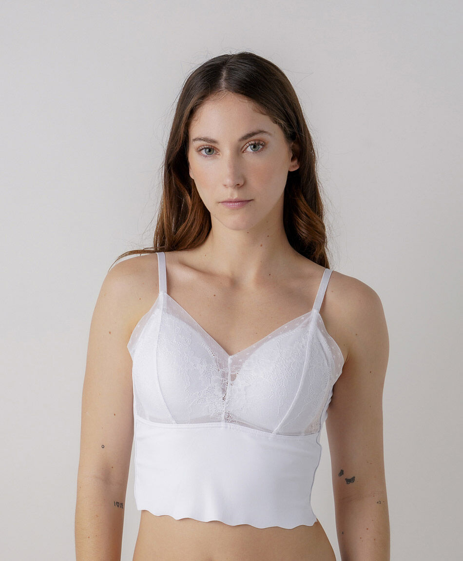 Bralette mujer seamless pretina ancha