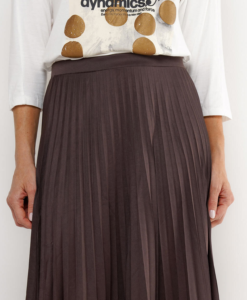 Pollera mujer larga plisada