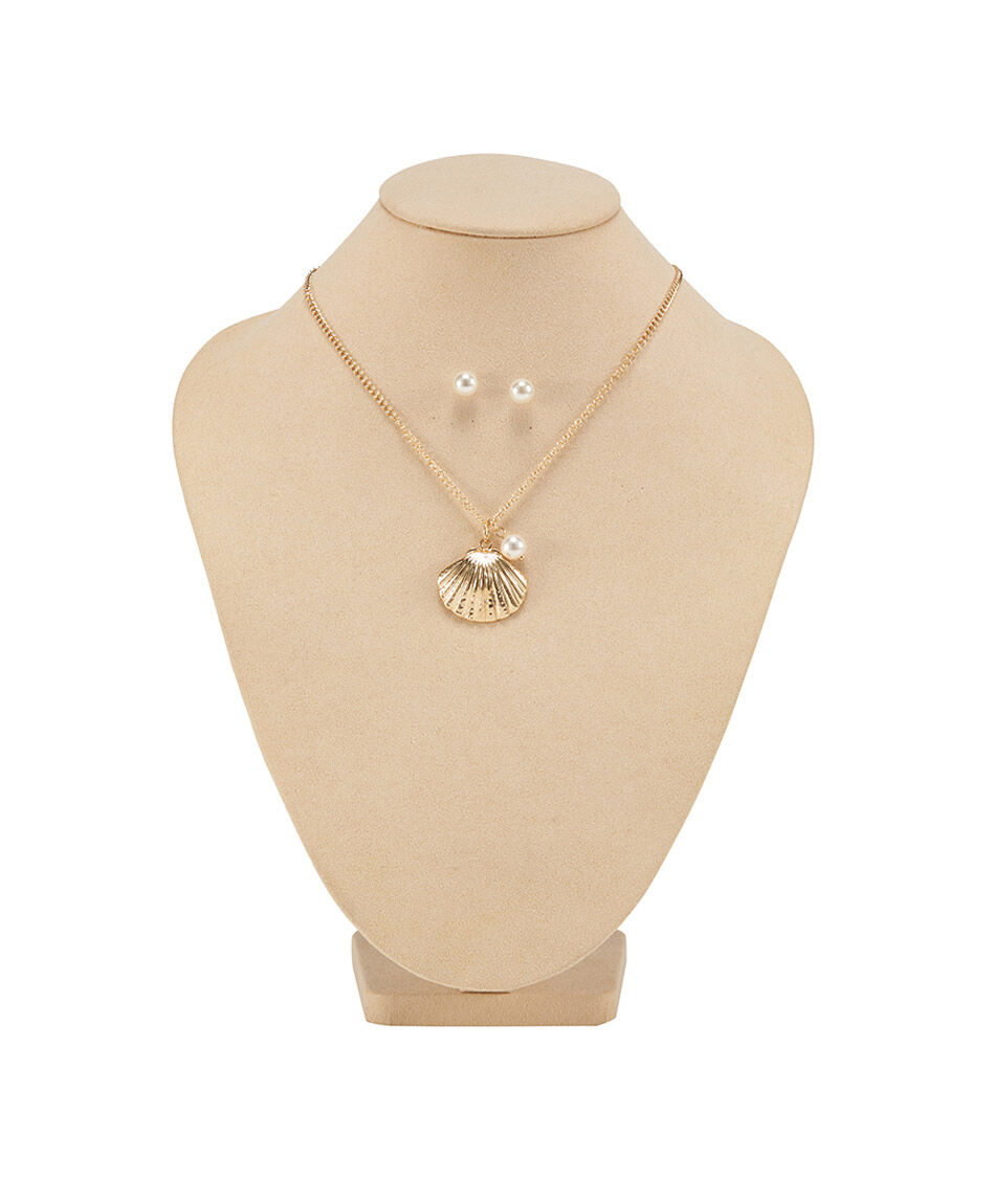 Set collar + aros mujer conchita