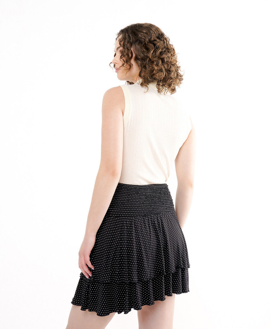 Mini pollera mujer short pisos puntos