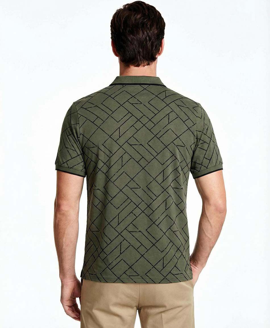 Remera hombre cuello polo green